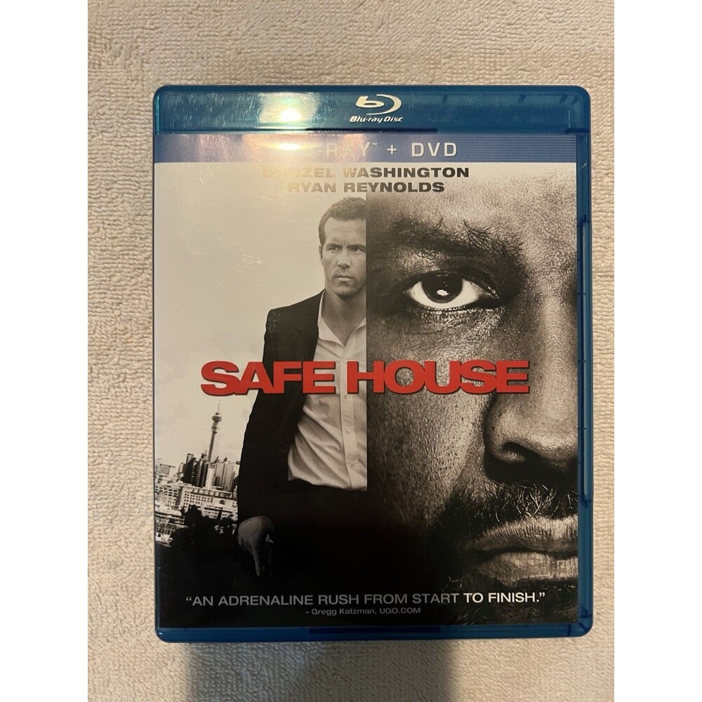 Safe House Blu Ray DVD Combo Denzel Washington Ryan Reynolds Movie